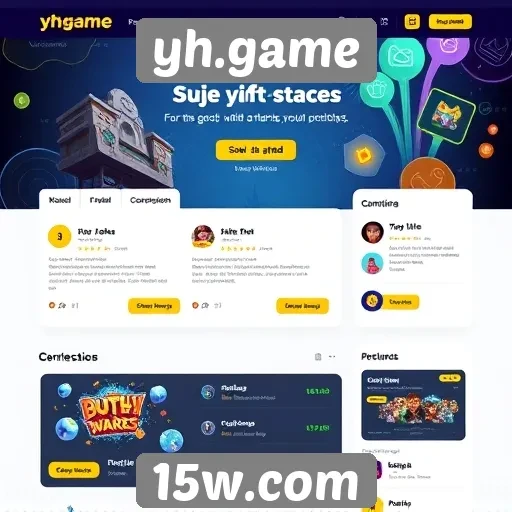 Análise da interface do usuário do site yh.game